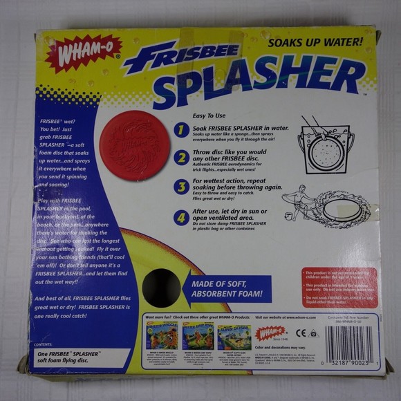 WHAM-O Frisbee Splasher - Fun in the Pool - Summer Fun - Vintage 1998 - Picture 5 of 15